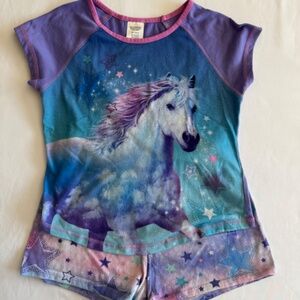 🌼Girls unicorn sleep wear short set